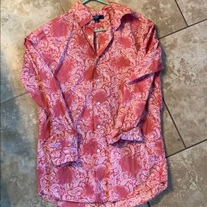 Cremieux red paisley shirt